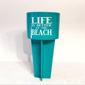 Teal ‘Life is Better at The Beach’ Cup Holder